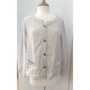 Linen Button Down J. Jill Cardigan